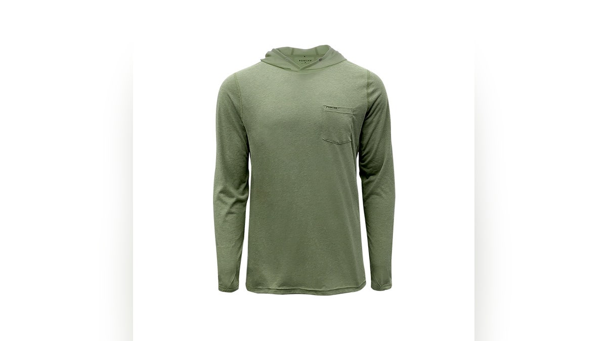 Stay dry with this soft, UPF protection hoodie.