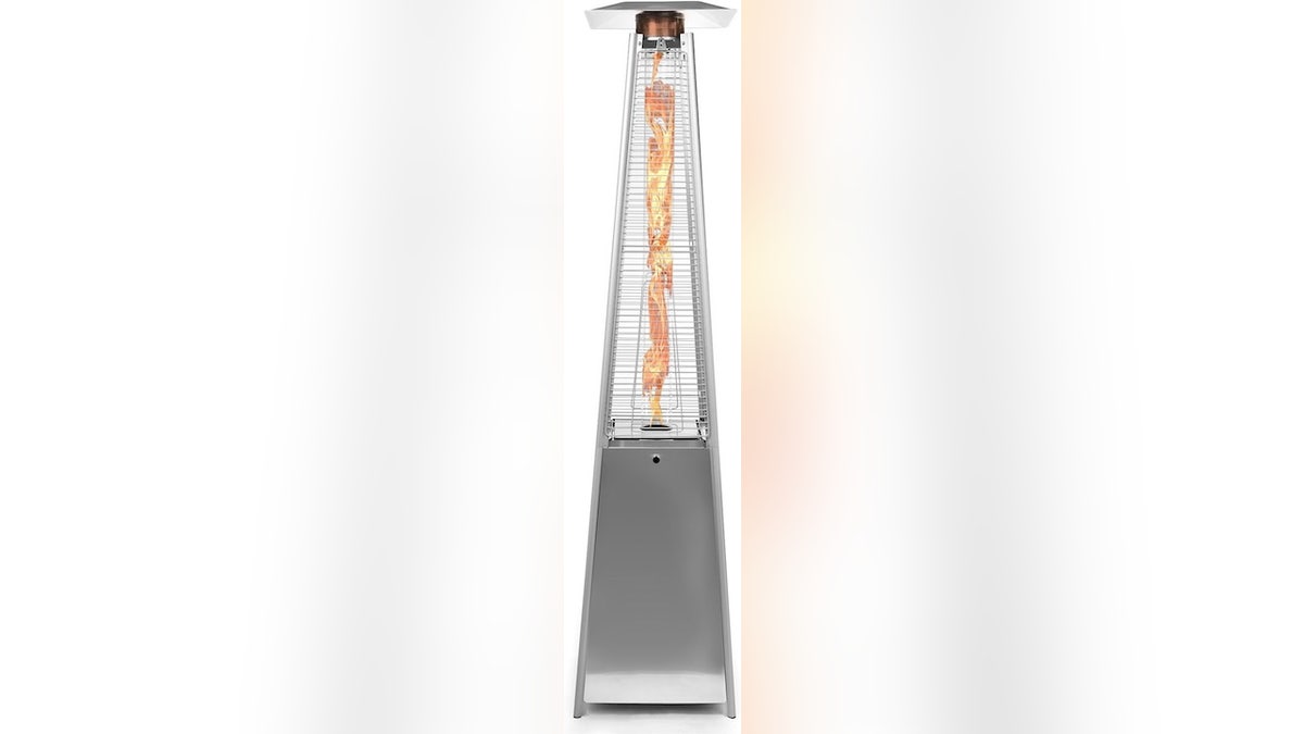 This pyramid flame heater is stylish and functional.