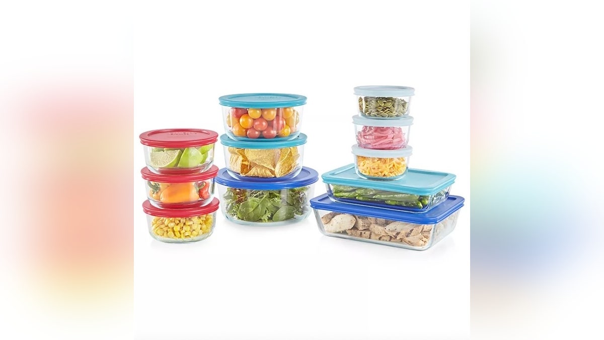 Replace your plastic containers with a durable glass storage set.