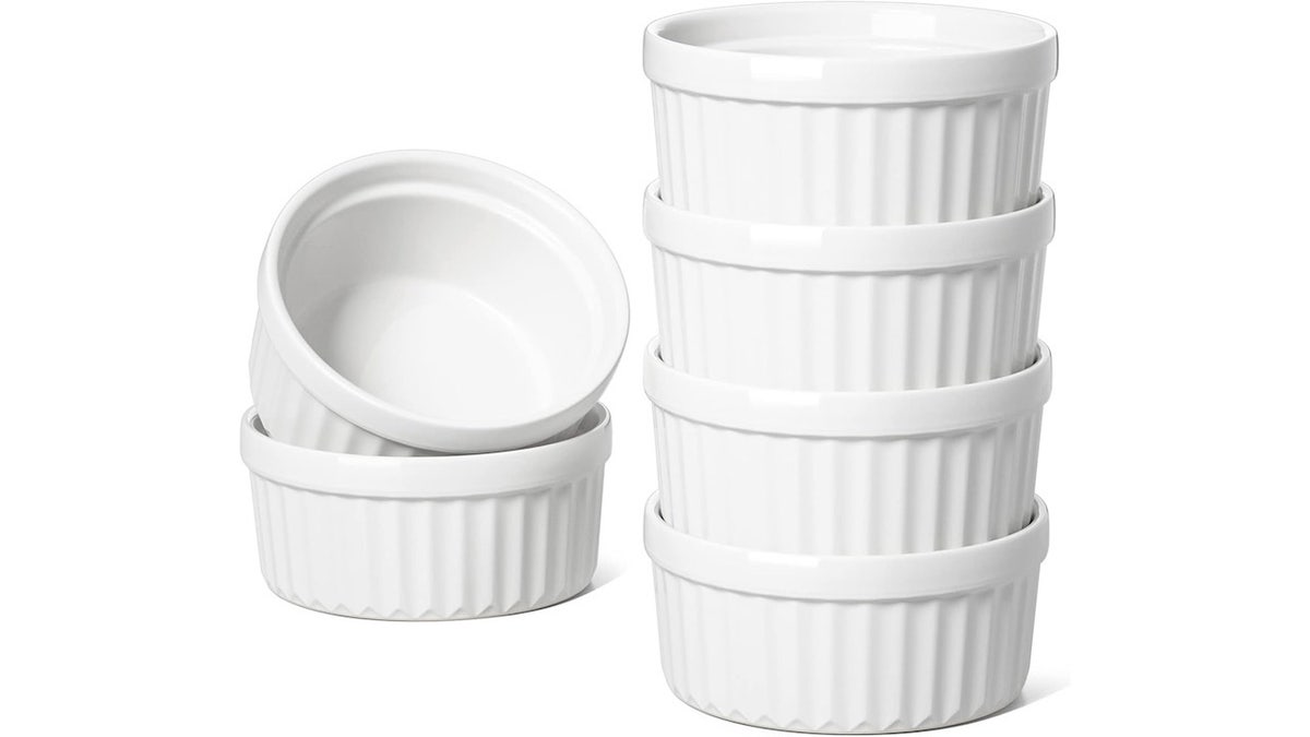 Go with classic white or choose colorful serving ramekins.
