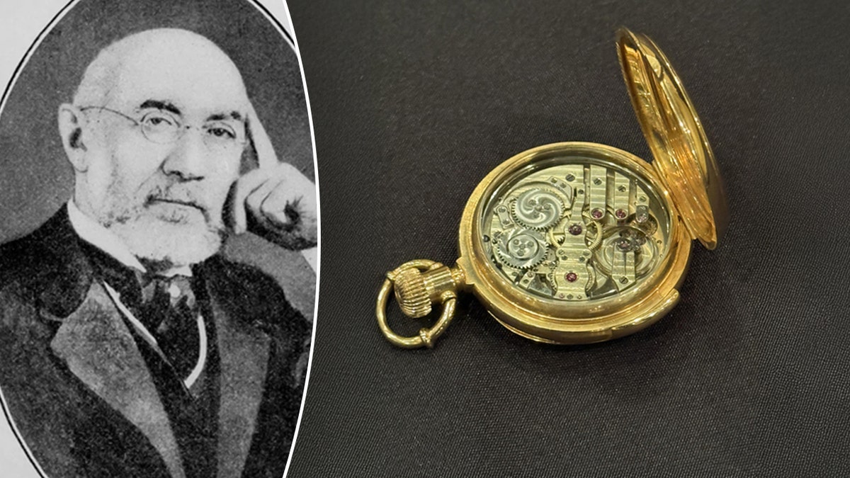 Isidor Straus and his gold pocket watch that is up for auction