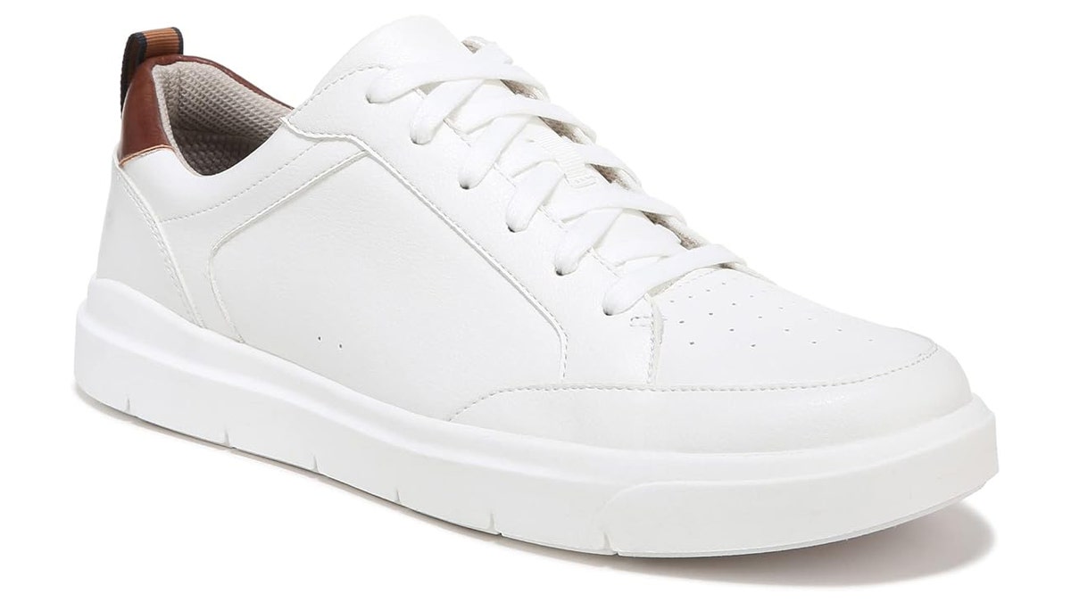 This shoe pairs well with chinos for a casual look.