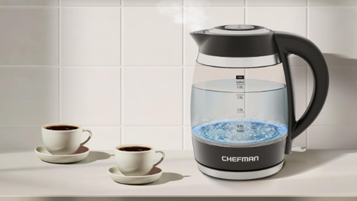 Boil water in three minutes with this kettle.