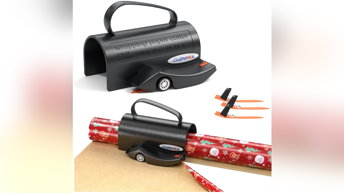 Wrap Christmas gifts with smooth, precise lines. 