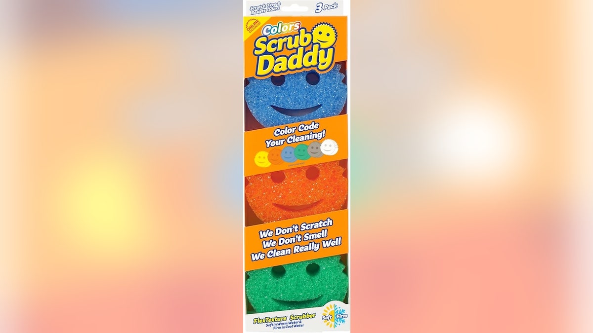 This pack of three sponges is safe to use on all surfaces. 
