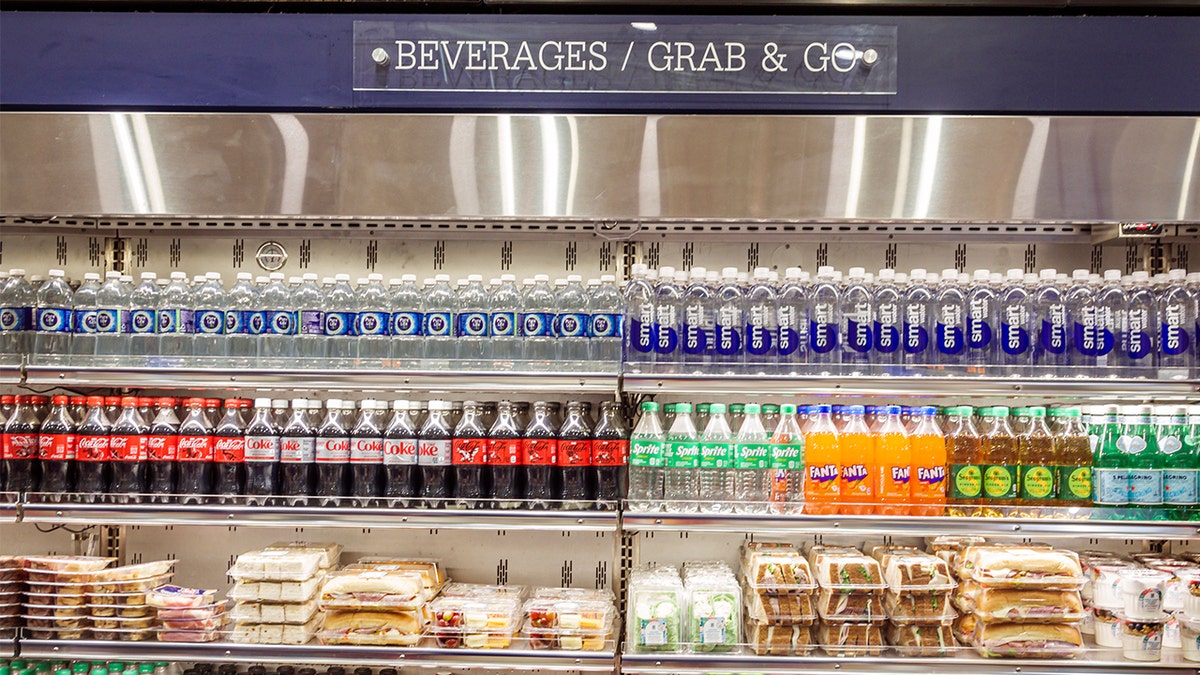 View of grab-and-go shop in airport