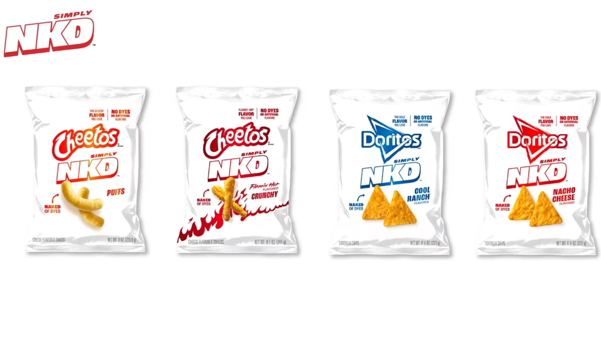 Bags of new Simply NKD Cheetos, Doritos chips