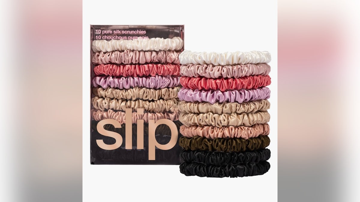 These silk scrunchies are gentle on hair.