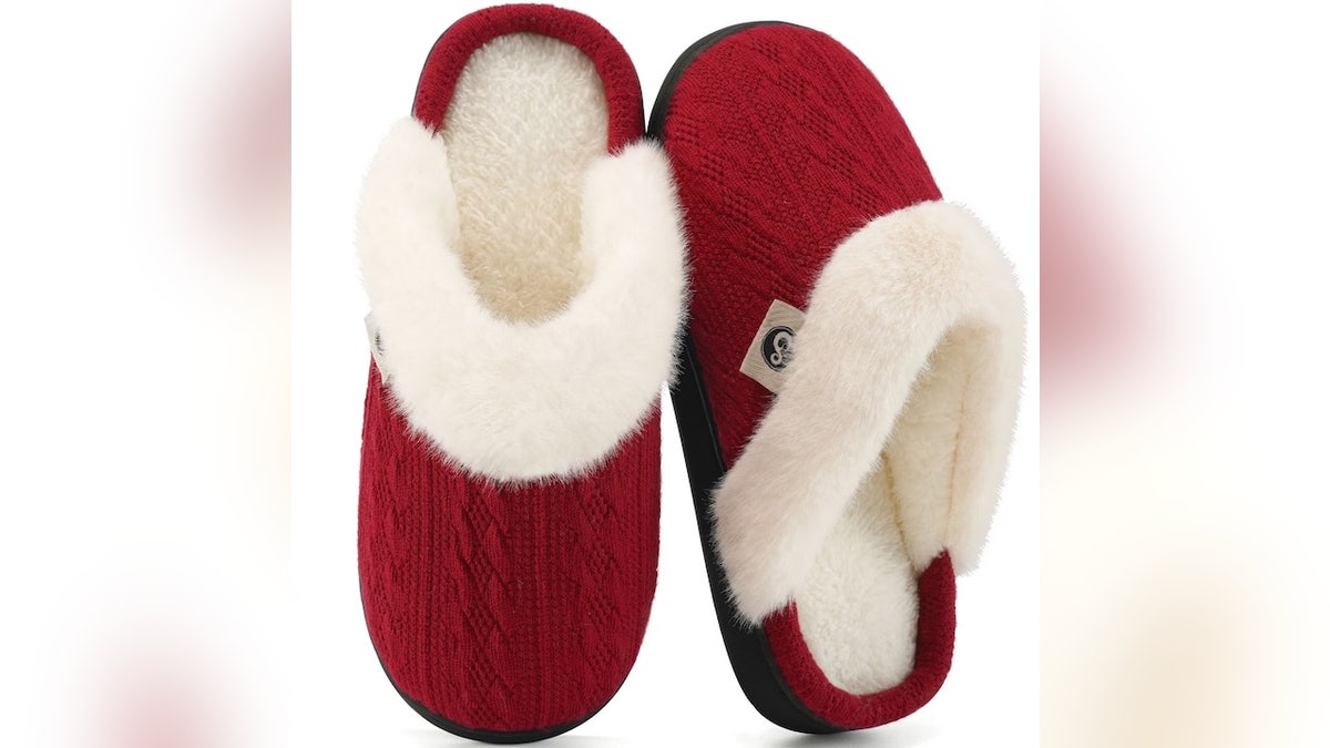 Memory foam padding keeps your feet comfortable while wearing these slippers.