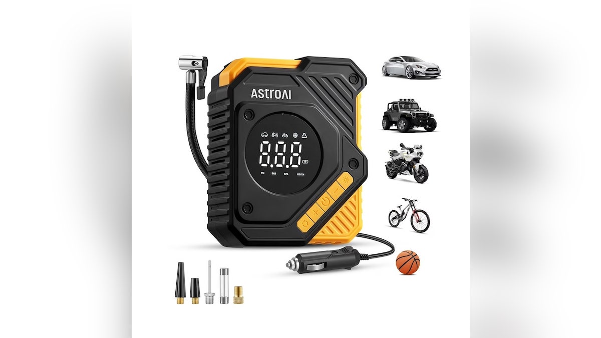 Inflate your tires anywhere with this portable inflator.?