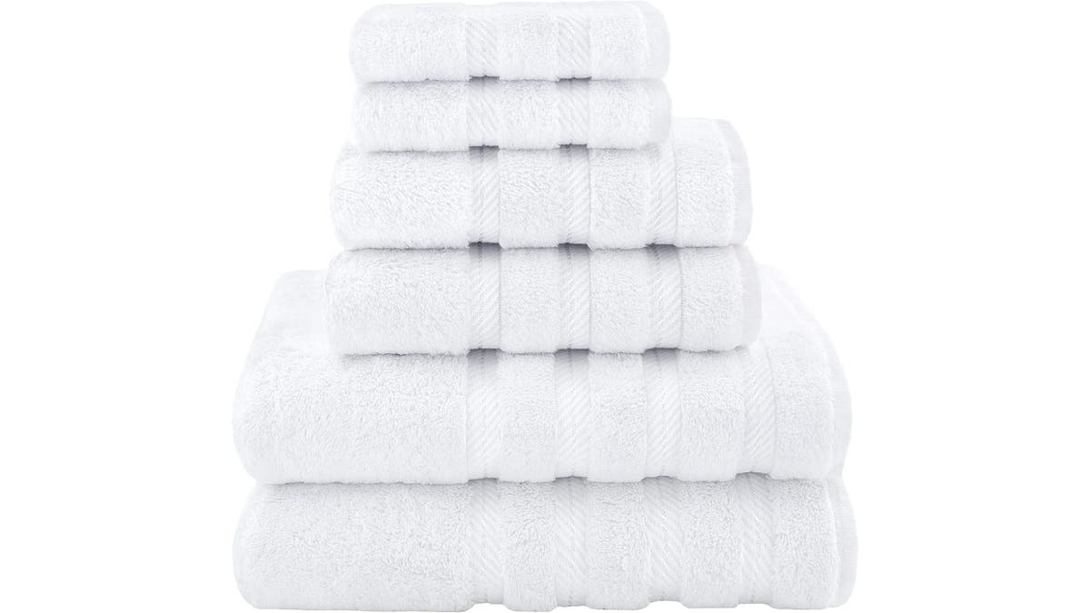 Swap out old towels for this soft, plush set