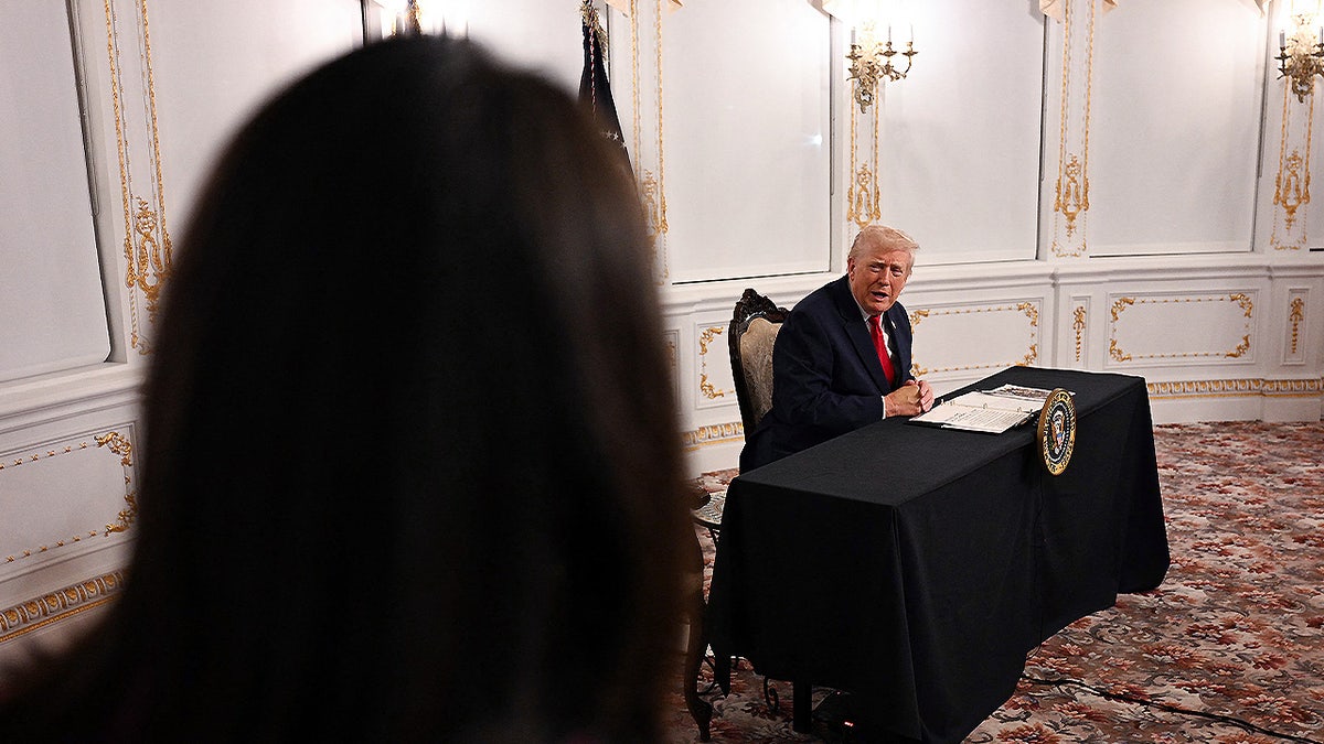 Trump facing off against CBS News reporter