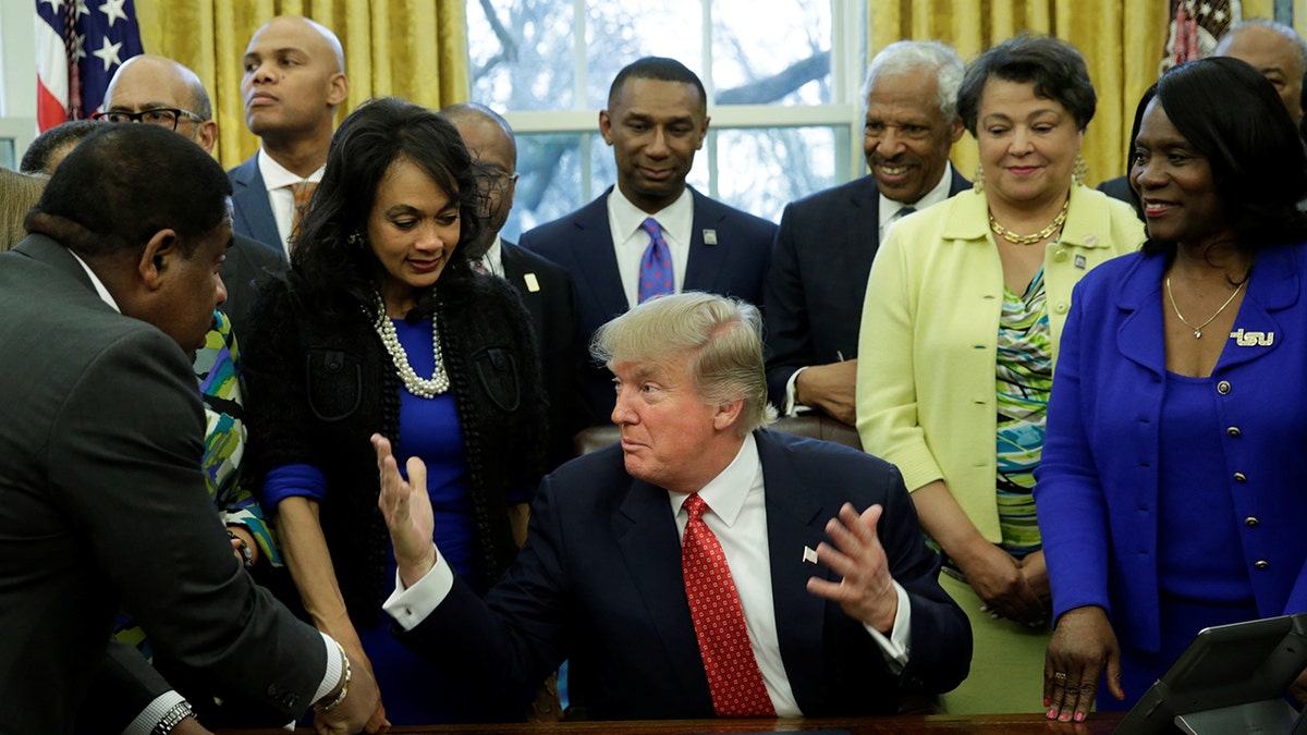 Trump with HBCU leaders in Oval Office