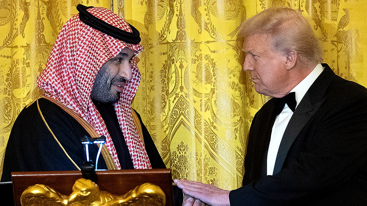 Príncipe herdeiro Mohammed bin Salman e presidente Trump