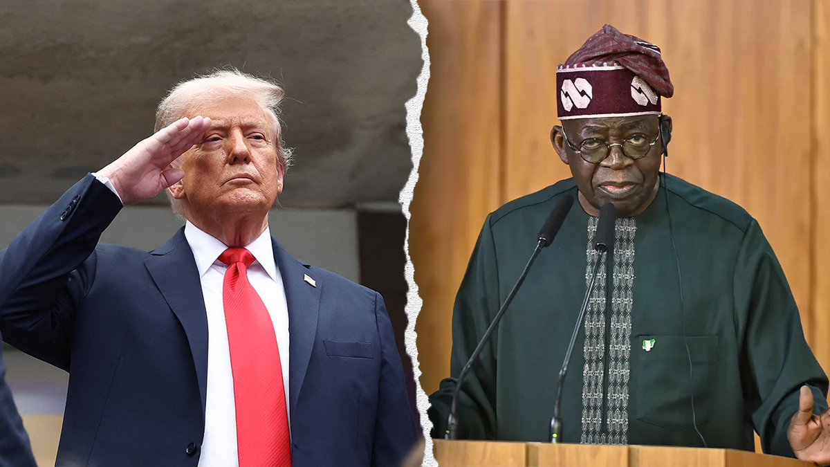 El presidente Donald Trump y el presidente nigeriano Bola Tinubu