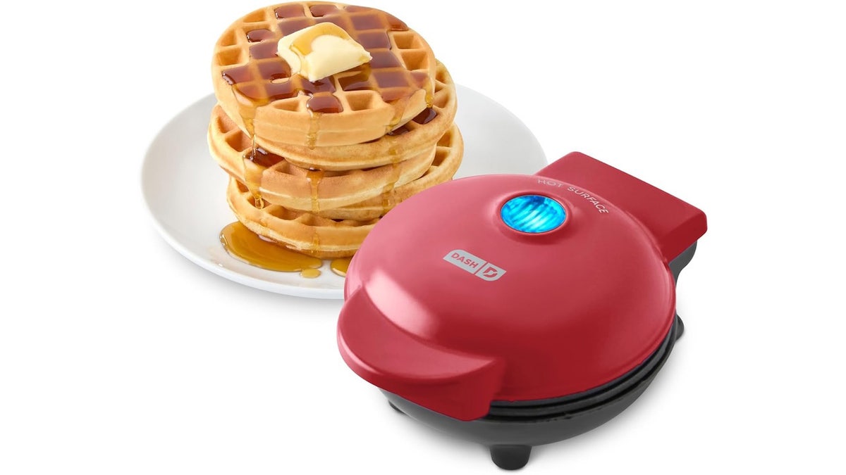 This waffle maker bakes individual, tiny waffles.