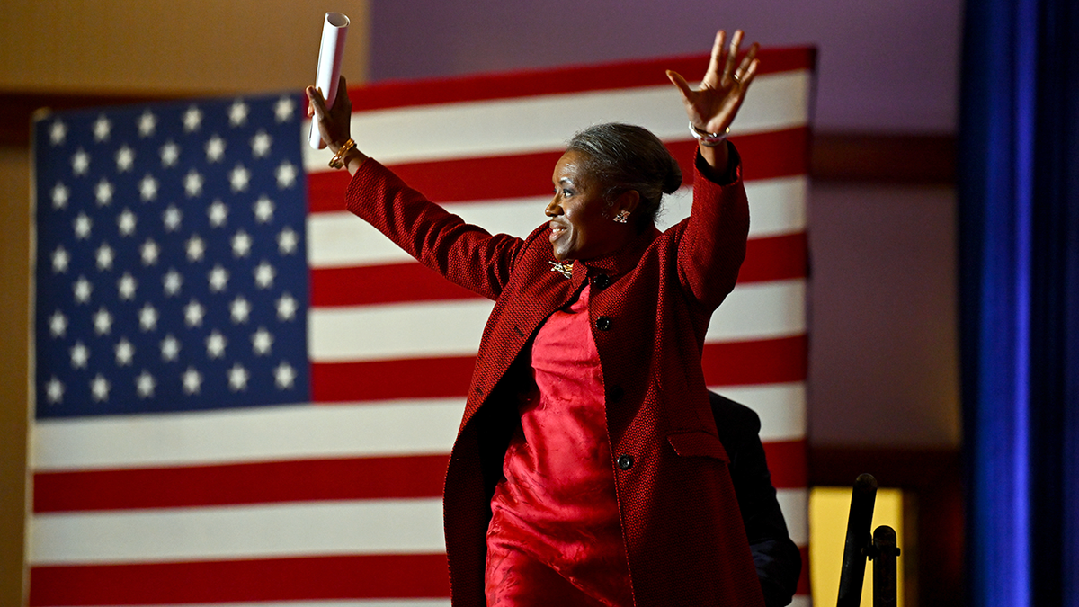 Winsome Sears cheers