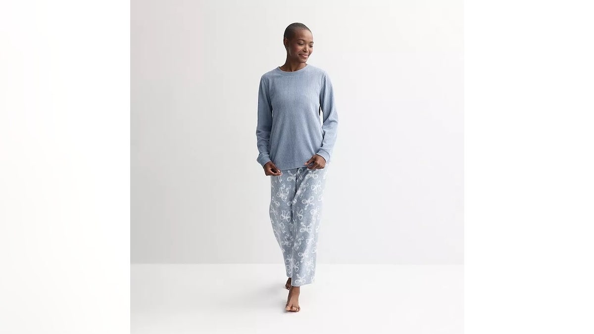 This pajama set is so cozy, you’ll want to wear it well past morning.