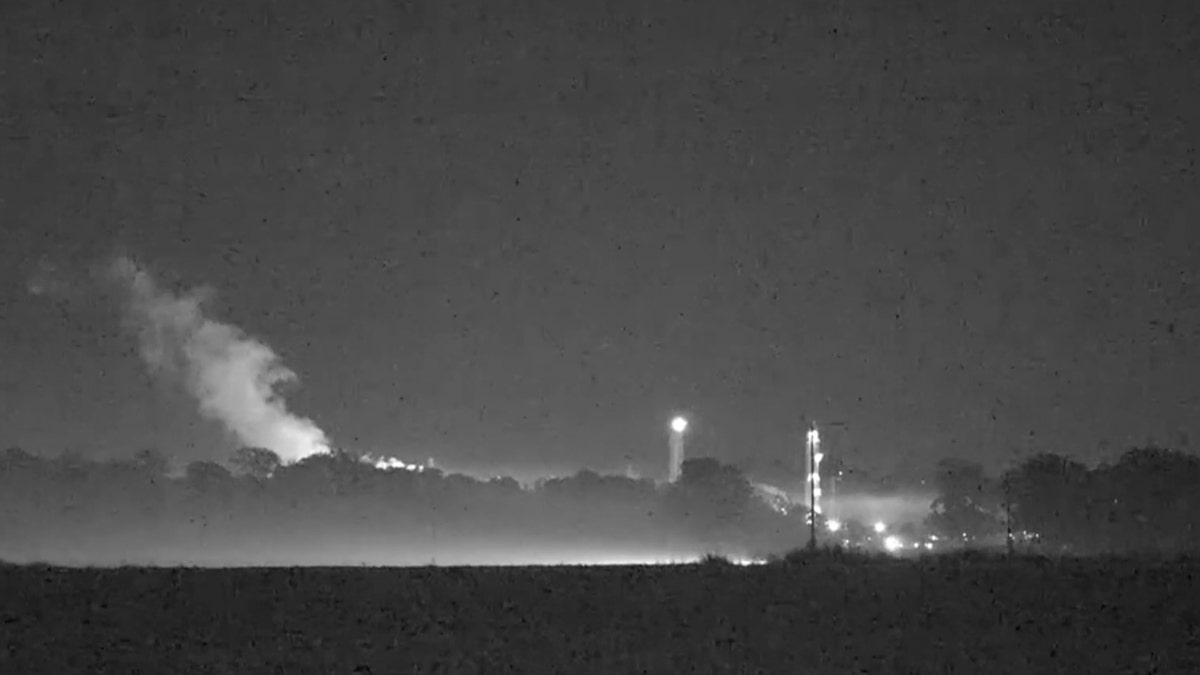 Smoke rises from an ammonia plant in Yazoo City