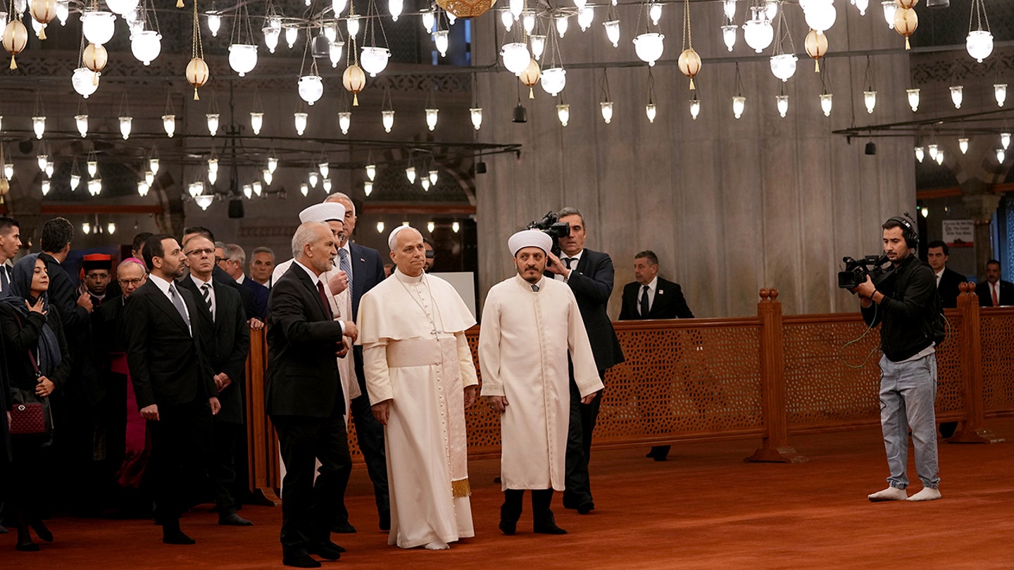 Pope Leo tours Istanbul's famous Blue Mosque, declines to pray alongside imam