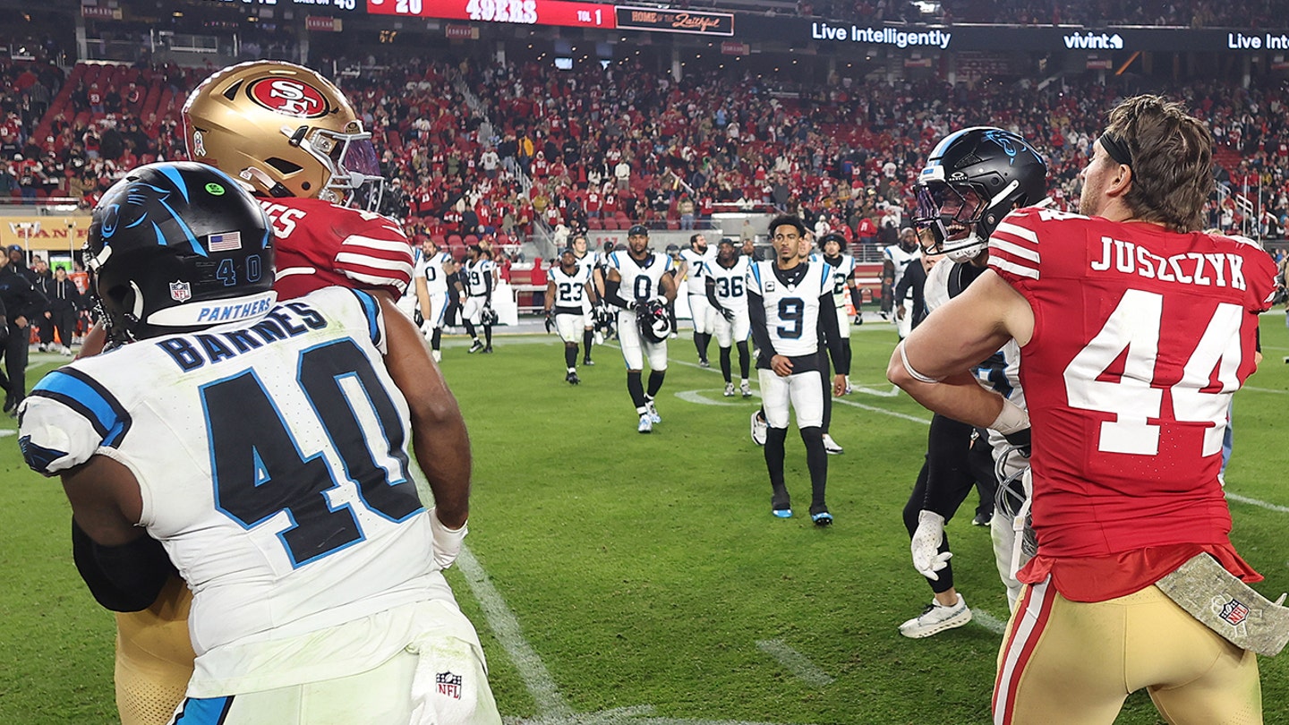49ers wide receiver punches Panthers player after game following groin shot