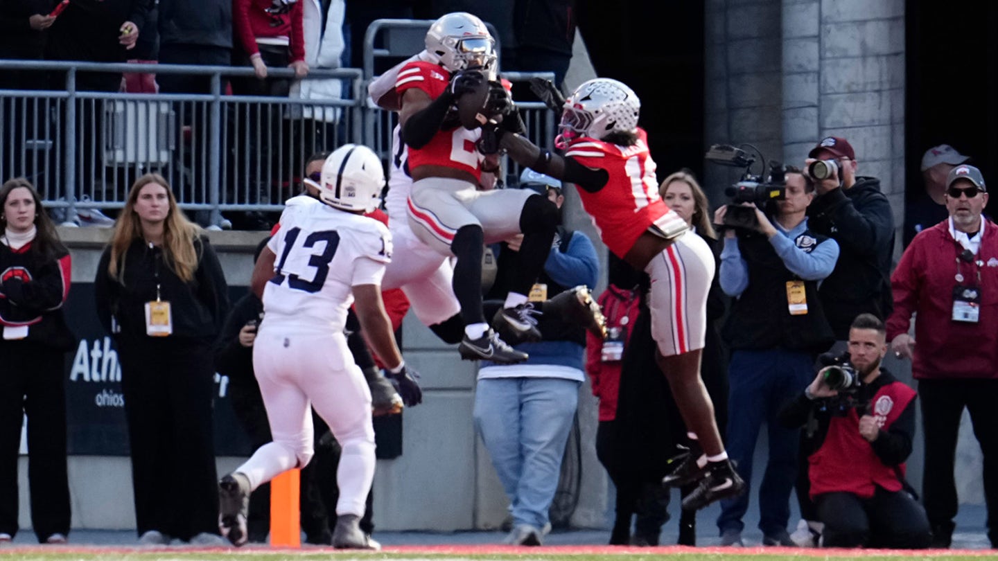 College football fans furious as Ohio State star avoids ejection after brutal hit to Penn State receiver