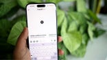 The ChatGPT app is opened on a smartphone.
