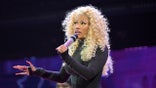Rapper Nicki Minaj performing