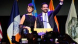 Zohran Mamdani and his wife celebrating after he won the elction.