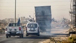 UN vehicles in the Gaza Strip.