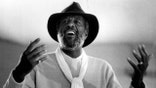 Wally "Famous" Amos is shown in a 1984 black and white photo.