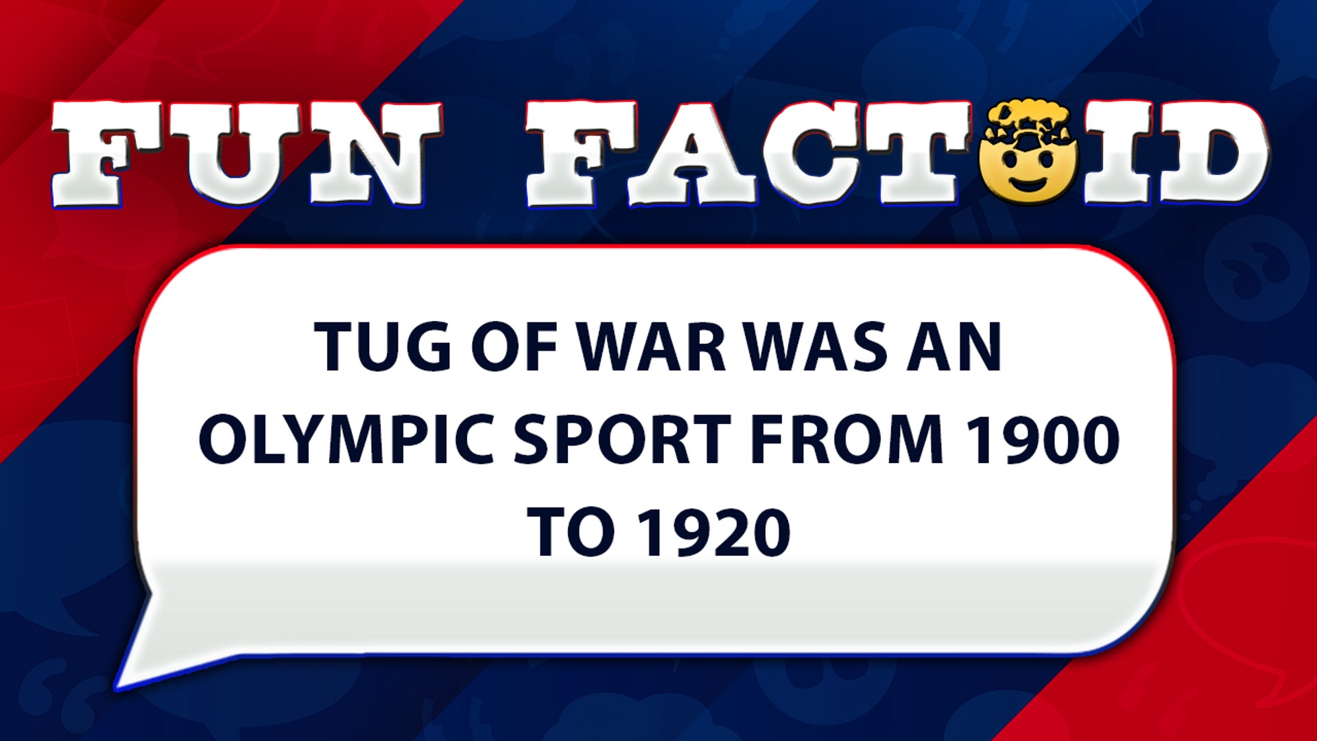 Tug of war was an Olympic sport from 1900 to 1920