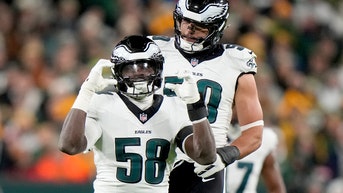Eagles linebacker nearly punches official in wild celebration during win - Fox News
