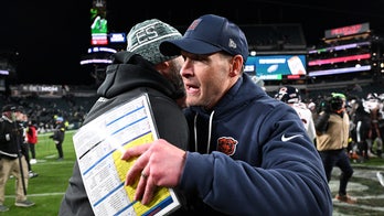 Bears coach goes topless in wild locker room celebration after dominating Eagles