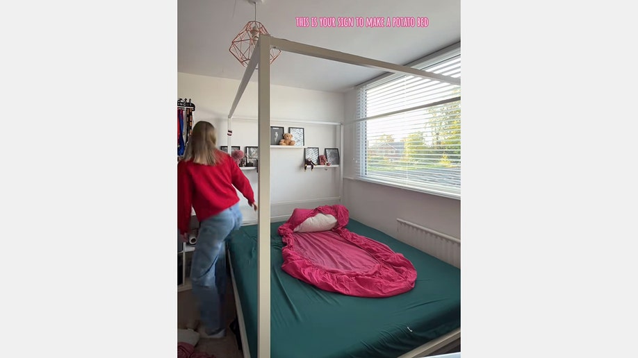 tiktok creator makes murphy  furniture  with fitted sheet
