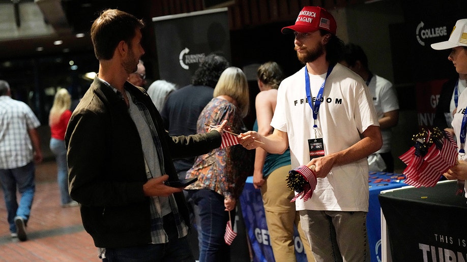 TPUSA attendees at Berkeley before the violence breaks out