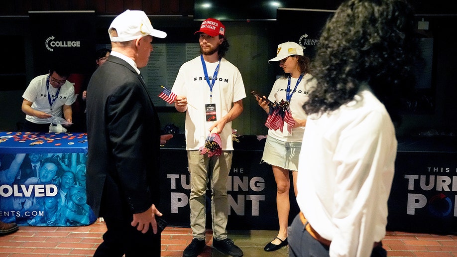 TPUSA attendees at Berkeley before the violence breaks out