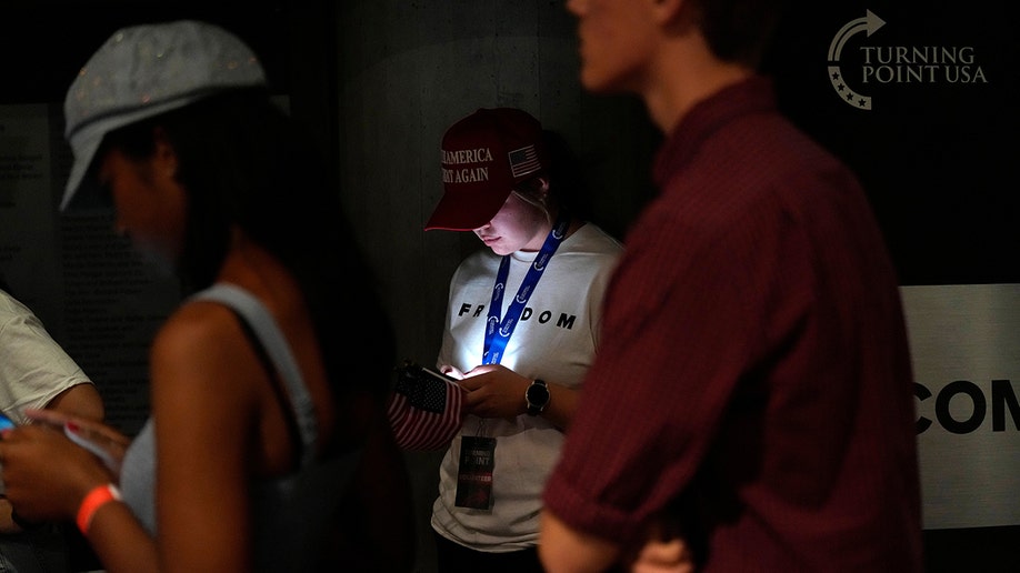 TPUSA attendees at Berkeley before the violence breaks out