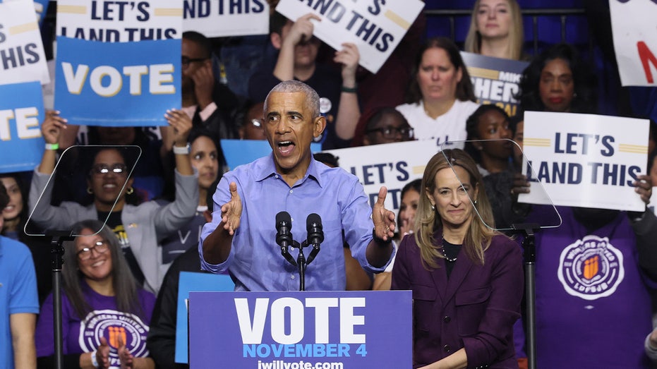 Obama's presence and Trump's policies consume 11th hour rally to keep NJ blue