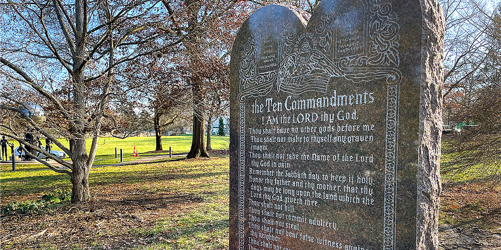 Ten Commandments monument returns to Kentucky state Capitol grounds after 40 years