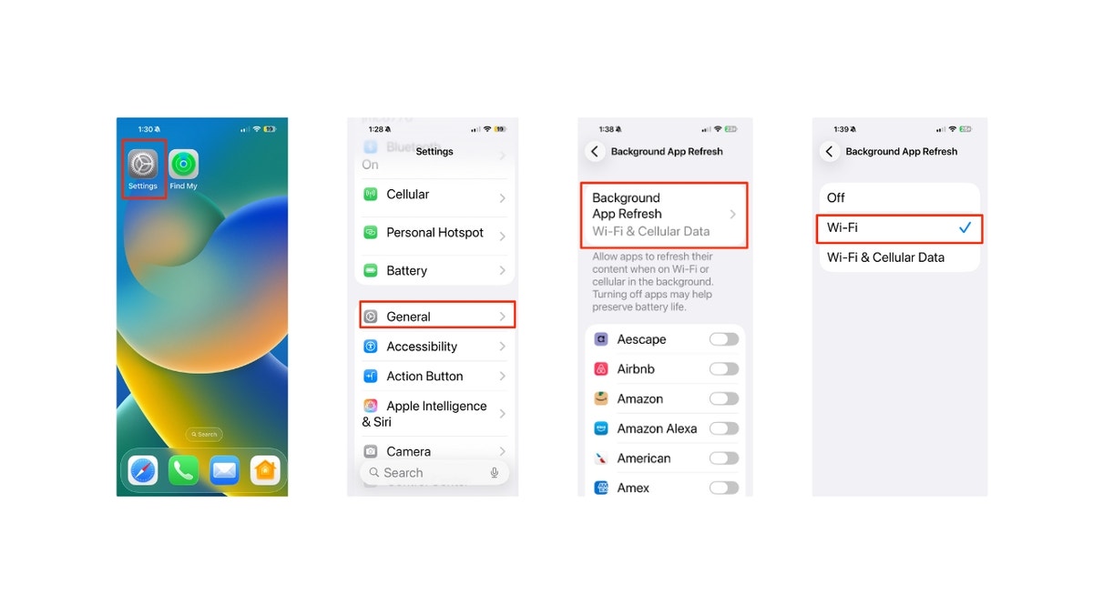Save data by setting your background app refresh to Wi-Fi only  at george magazine