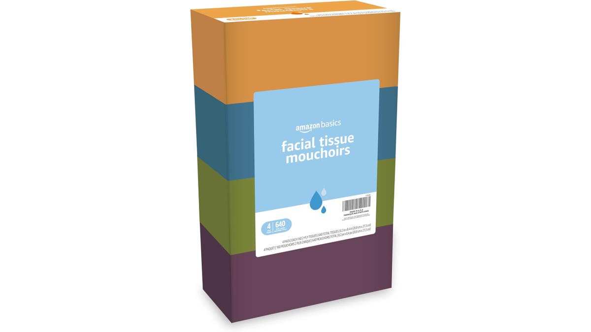 Amazon's two-ply tissues pack of four comes is a budget-friendly stocking stuffer.