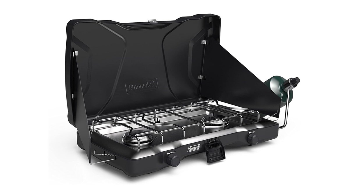 Cook delicious warm meals using a Coleman camping stove.