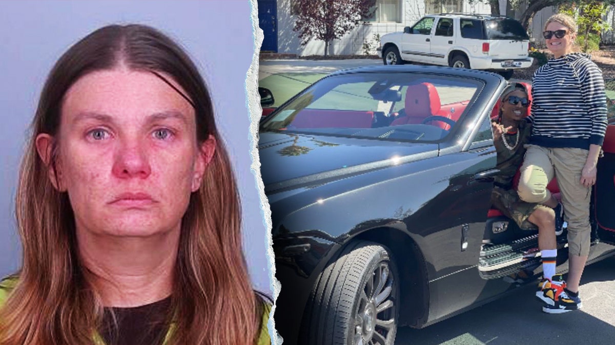 Split image of the Feeding Our Future fraud defendant and a luxury car shown as trial evidence.