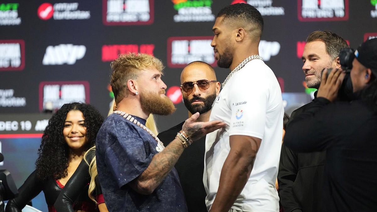 Jake Paul and Anthony Joshua meet face to face