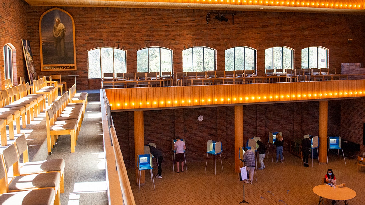 Inside brick building augsburg university