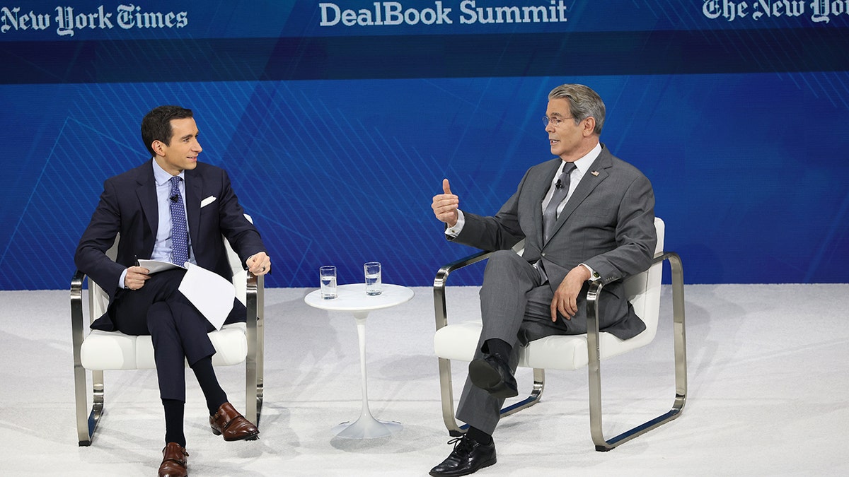 Scott Bessent and Andrew Ross Sorkin