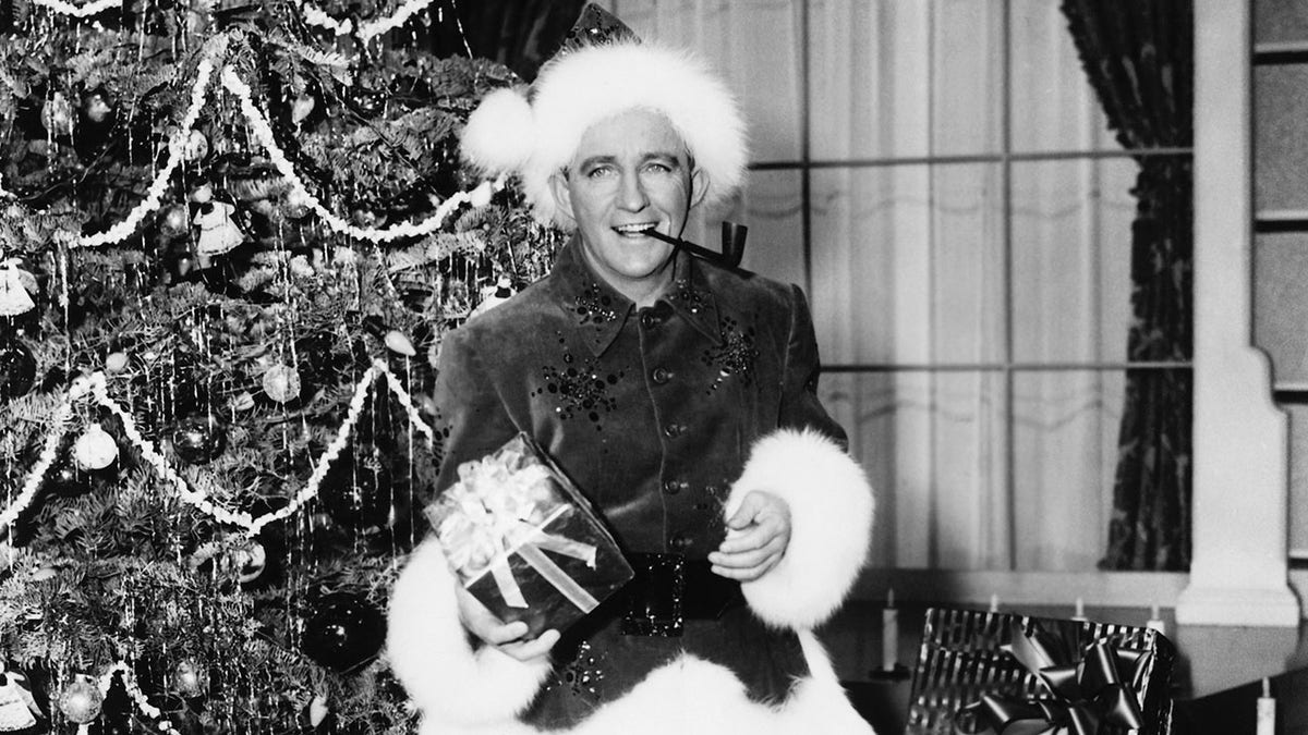Bing Crosby in a Santa suit