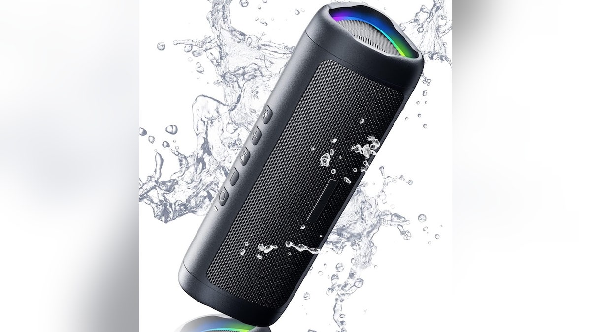 Play your soundtrack wherever you go with this small speaker.