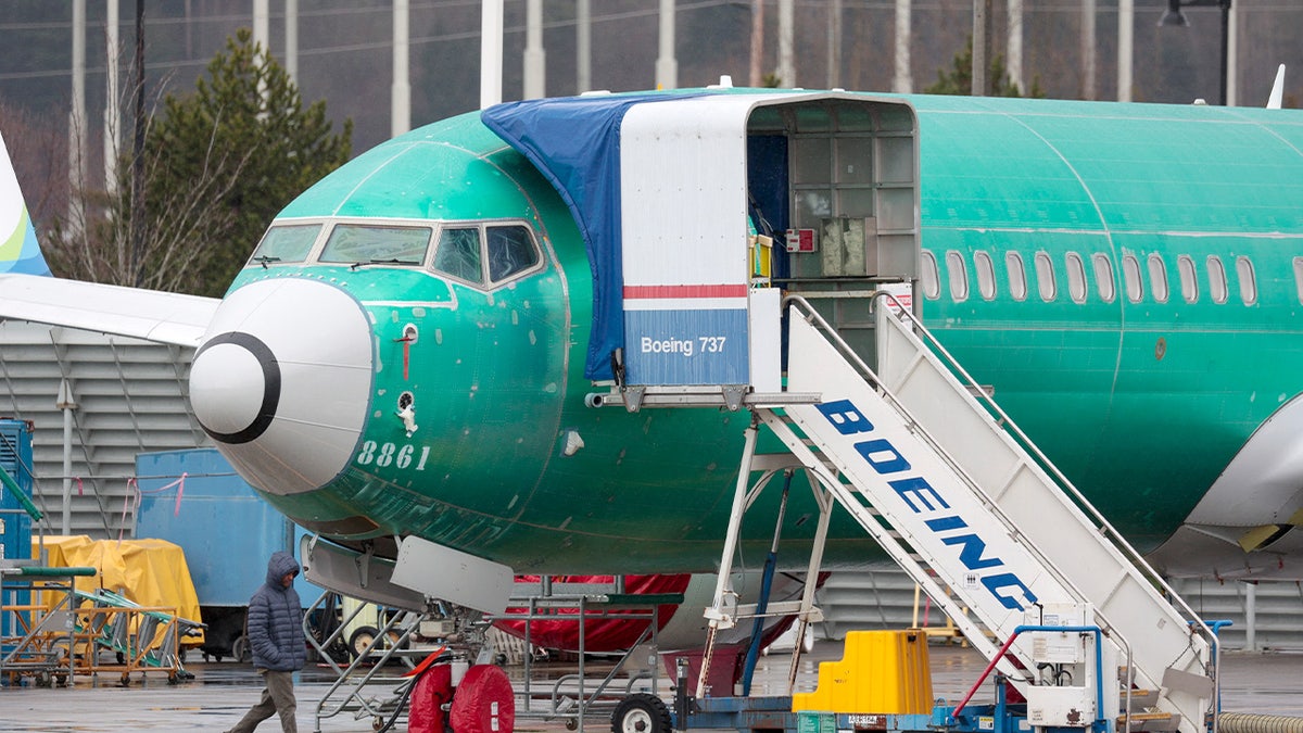 Boeing 737 at factory being built